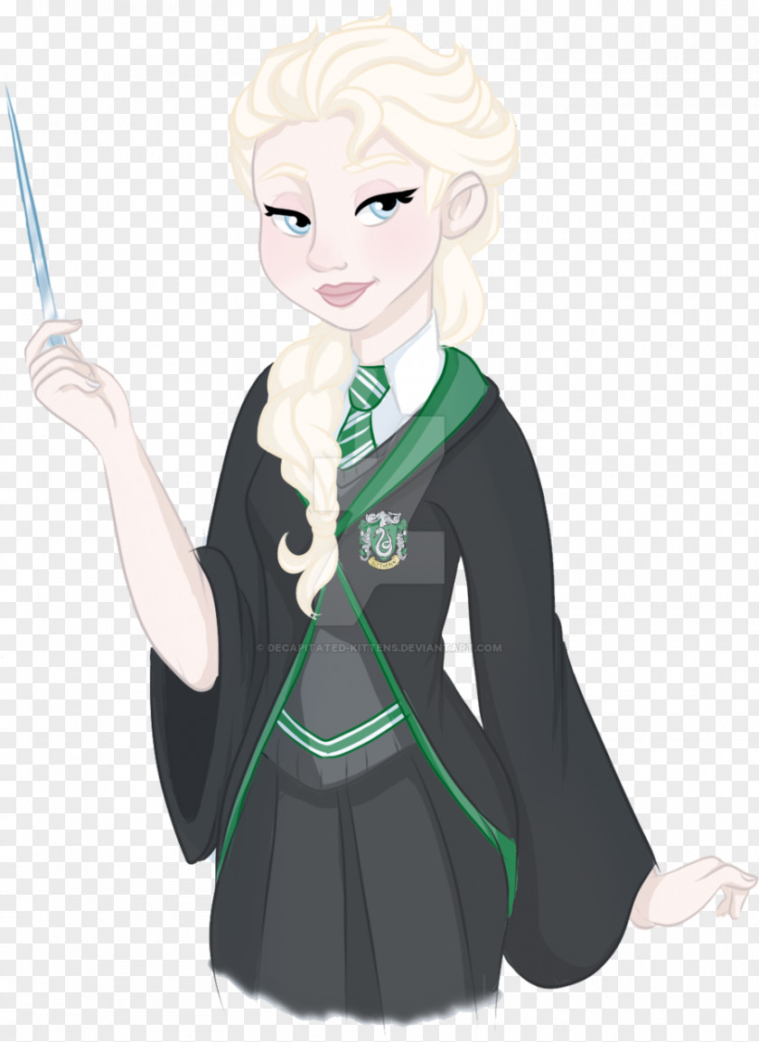 Elsa Rapunzel Hogwarts Slytherin House Drawing PNG