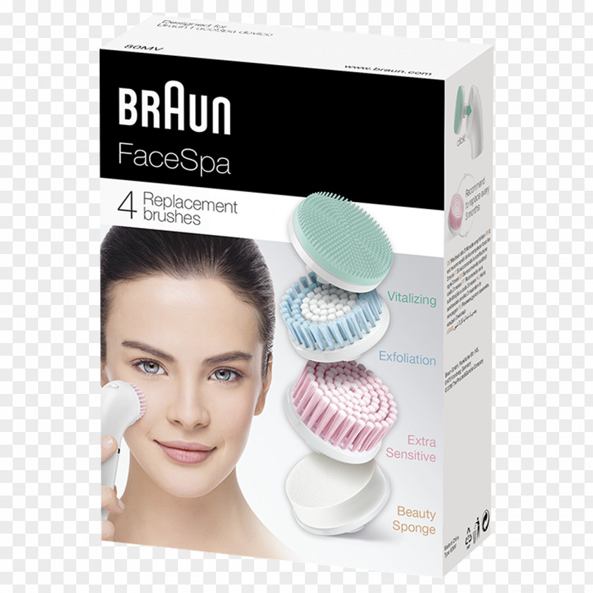 Face Epilator Braun Aufsatz-Mix SE80mv 4er Hardware/Electronic Hair Removal Brush PNG