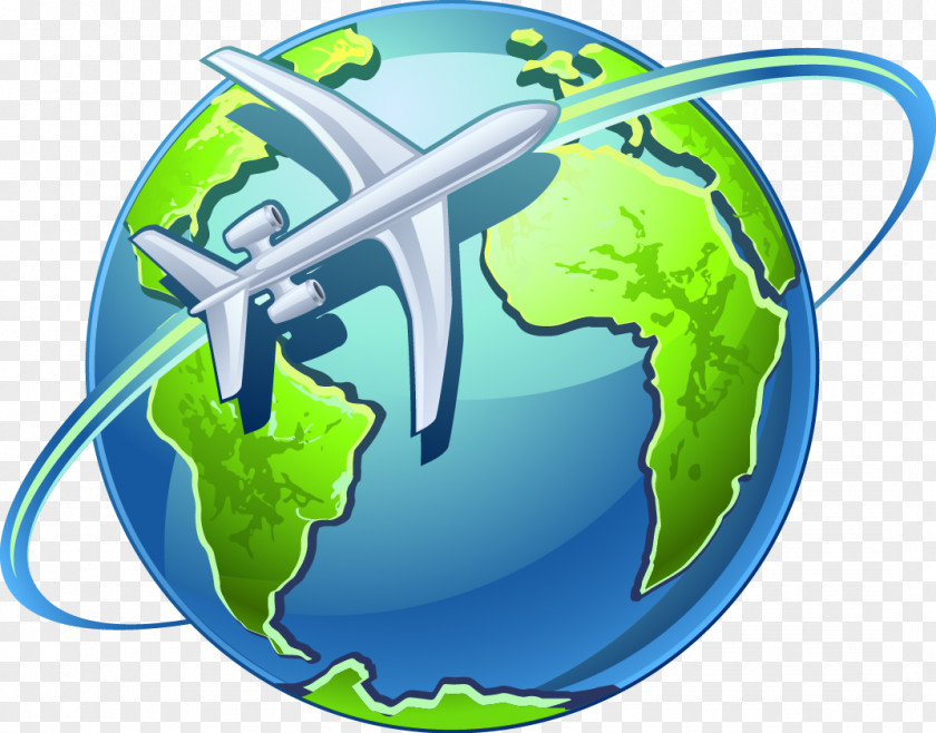 World Water Day Airplane Globe Clip Art PNG