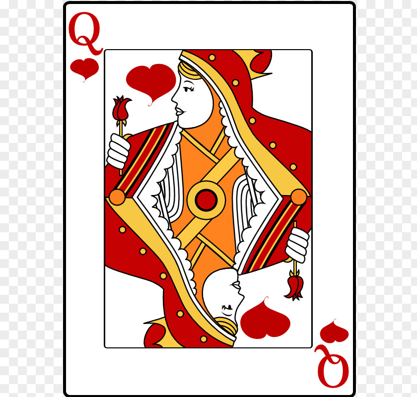 People Playing Cards Queen Of Hearts Card Clip Art PNG