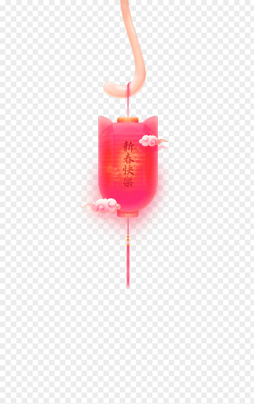 Red Chinese Wind Happy New Year Lantern Festival Elements Download Computer File PNG