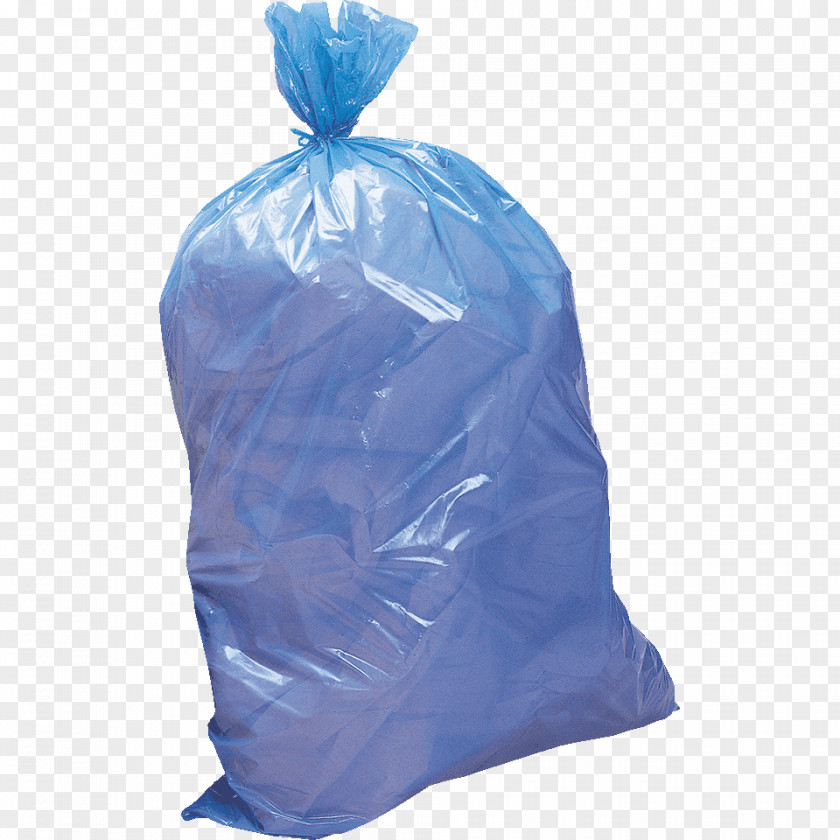 电 Bin Bag Plastic Blue Low-density Polyethylene PNG
