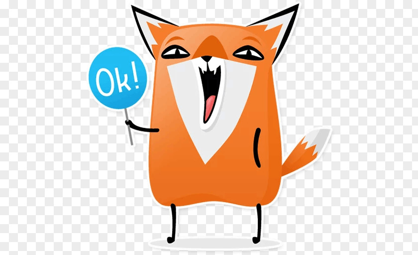 Cartoon Fox Telegram Canidae Sticker WhatsApp Clip Art PNG