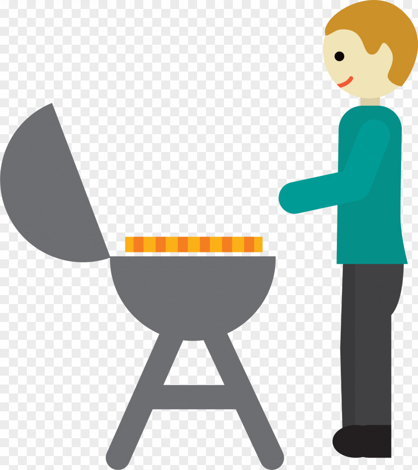 Gray Cartoon Barbecue Churrasco PNG