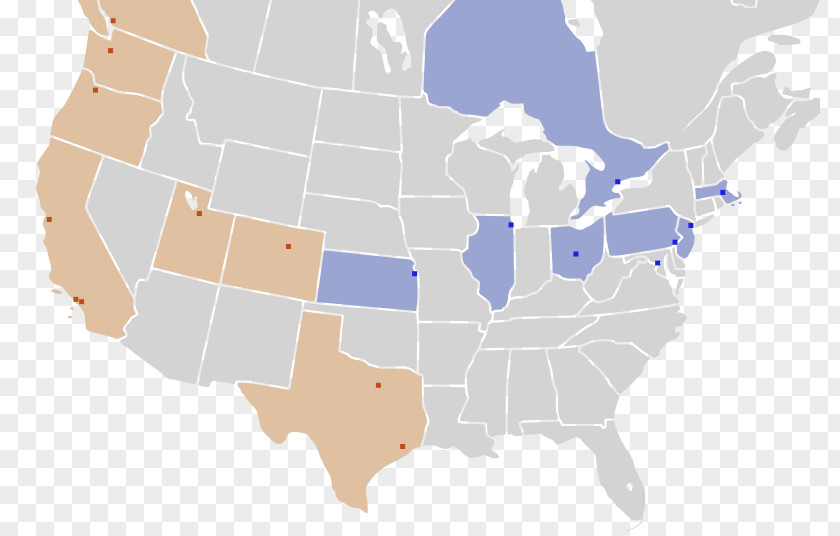United States City Map National Hockey League PNG