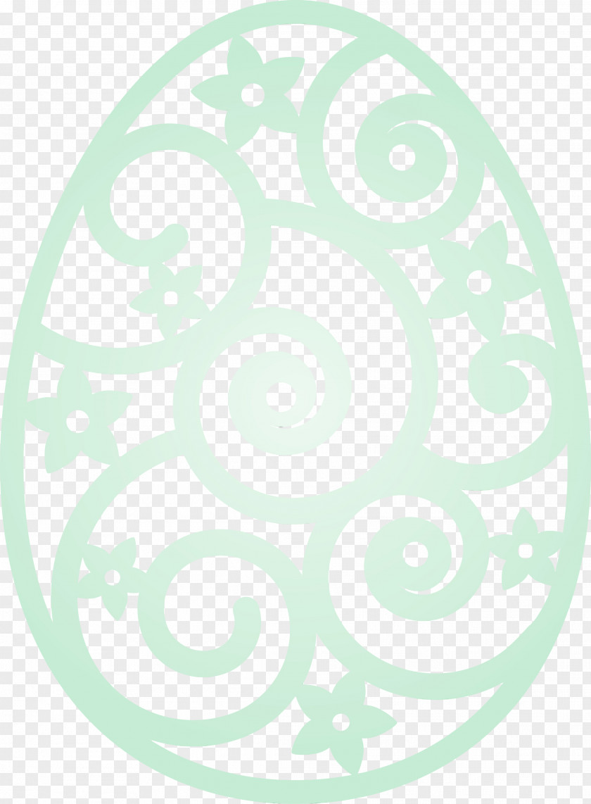White Turquoise Pattern Circle Ornament PNG