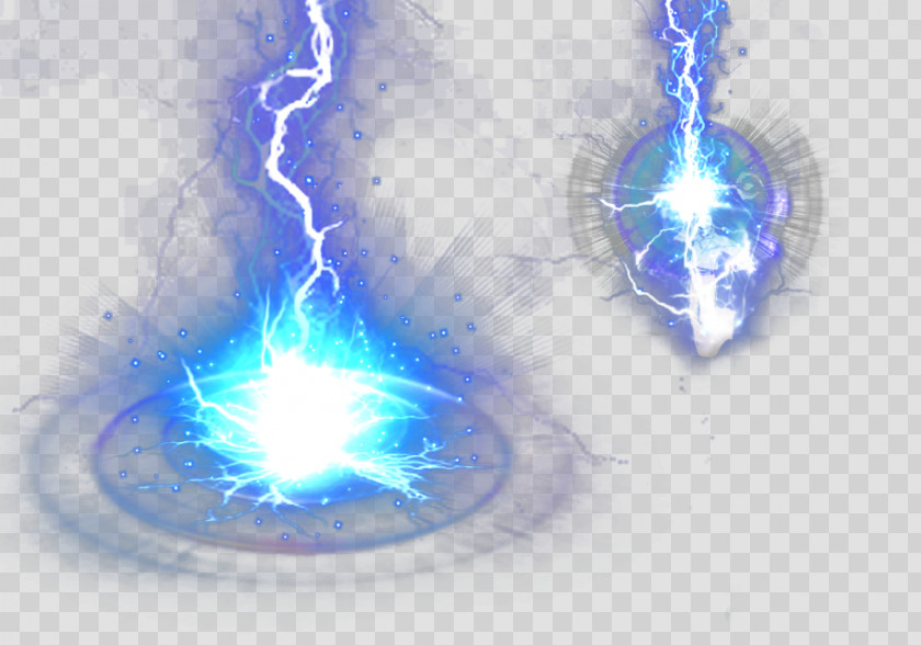 Blue Lightning Effect PNG