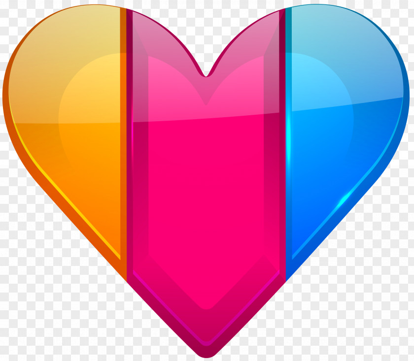 Colorful Heart Color Clip Art PNG