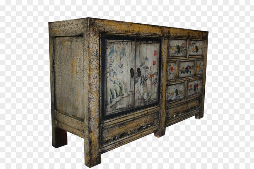 Hand Painted Furniture Buffets & Sideboards Wood Drawer Antique PNG