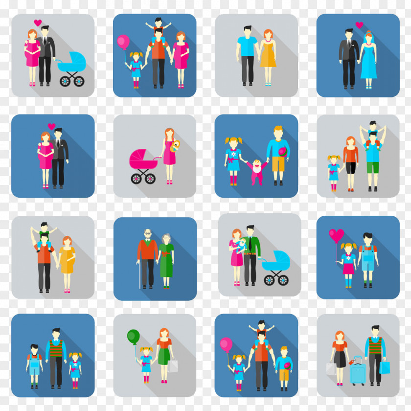 Illustration Of A Man Father Family Mother Daughter PNG