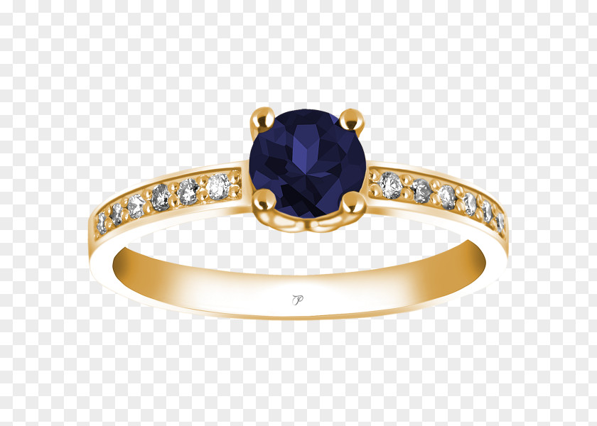 Ladies Gold Rings Sapphire Wedding Ring White PNG