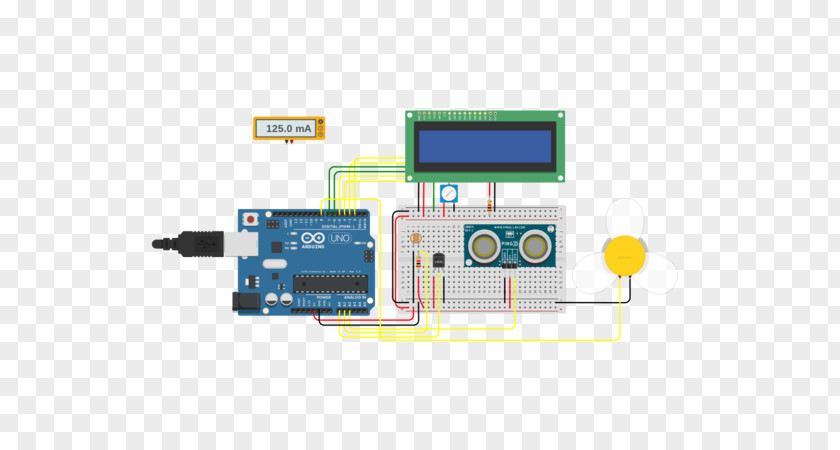 Lcd Interface Arduino Electronic Circuit Simulation Autodesk Electrical Network PNG
