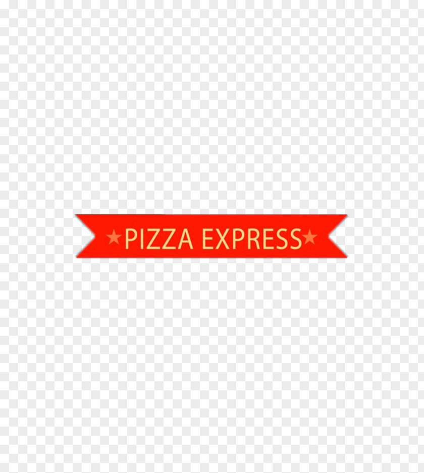 Elegant Red Pizza Banner Logo Brand Font PNG
