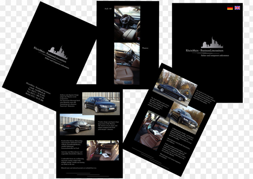 Flyer Template Brochure Limousine Car Service Audi PNG