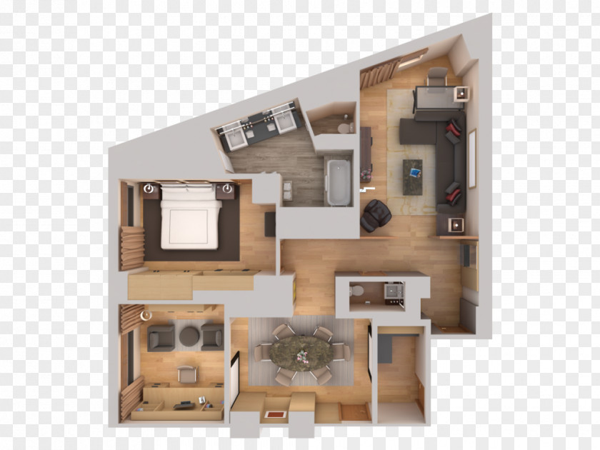 Bed Top View New York City Floor Plan Suite House Conrad Hotels PNG