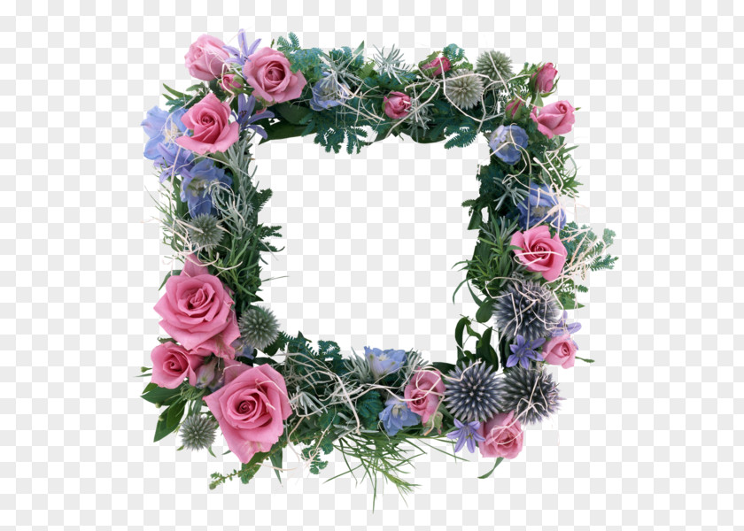 Flower Floral Design Border Flowers Wreath Picture Frames PNG