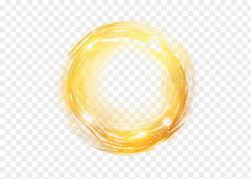 Round Halo Yellow Circle Font PNG