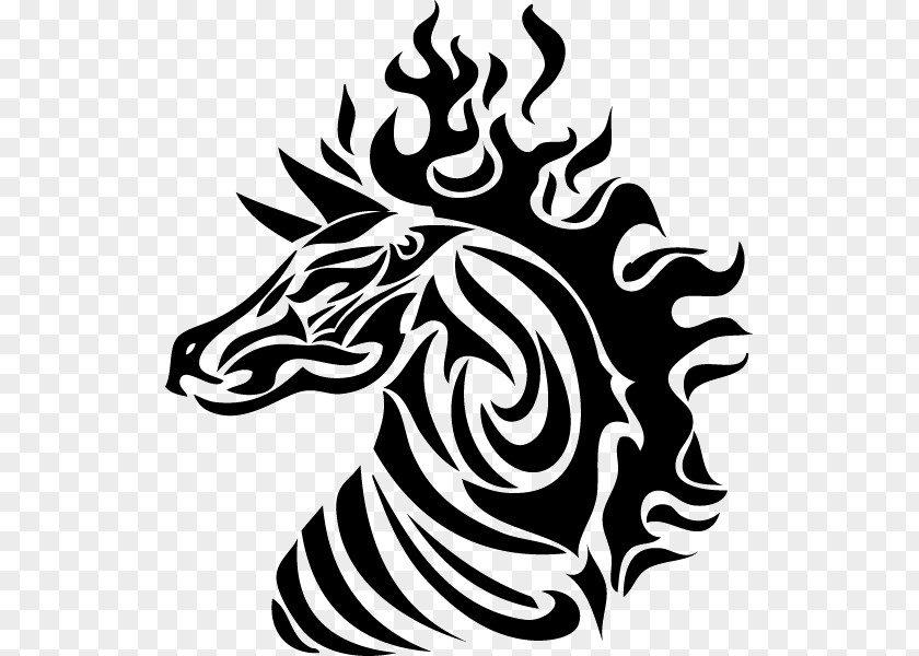 Tribal Horse Drawing Art Tattoo Clip PNG