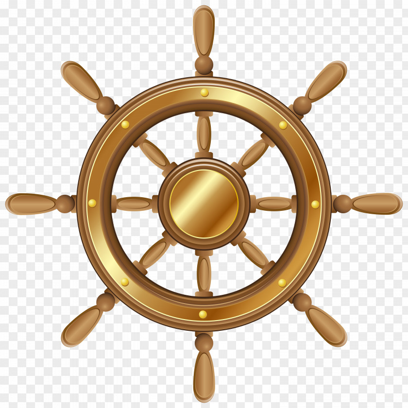 Boat Wheel Transparent PNG Clip Art Image Ship's Steering PNG