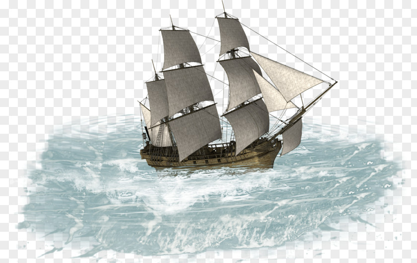 Brigantine Clipper Barque Galleon PNG