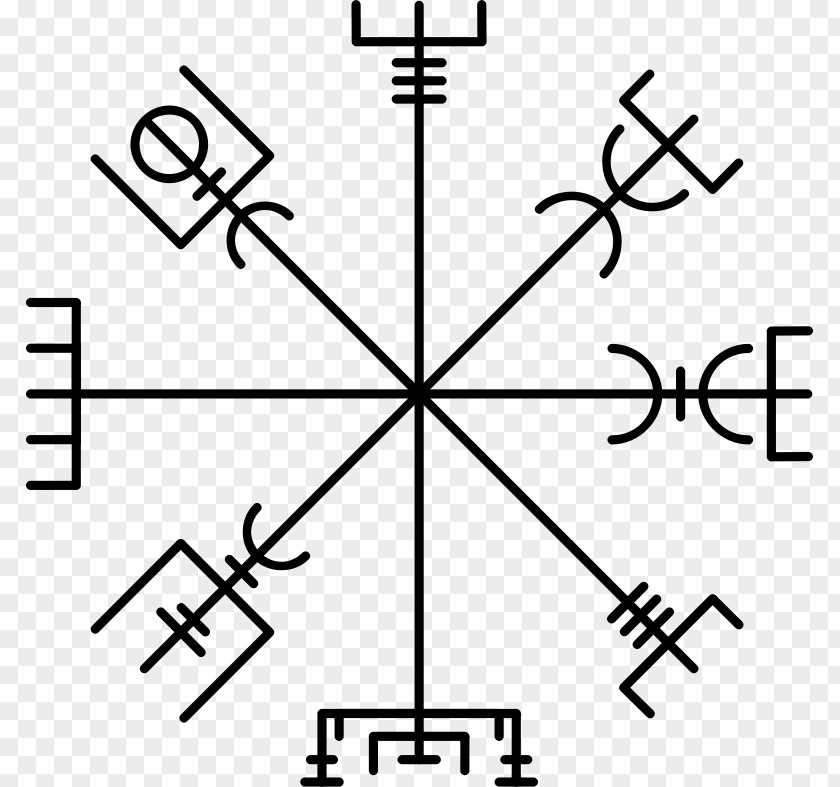 Compass Vegvísir Runes Galdrabók Runic Magic PNG