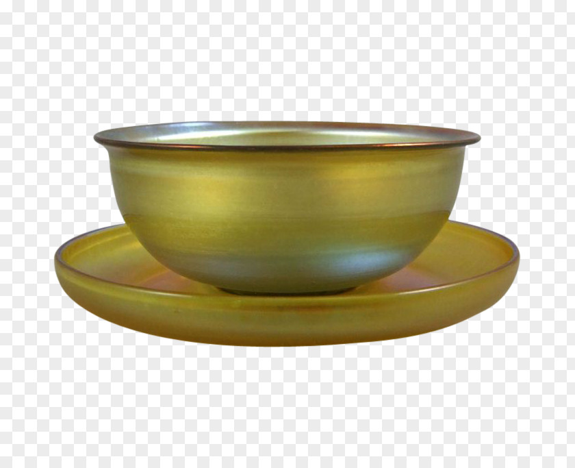 Plate Finger Bowl Ceramic Favrile Glass Tiffany PNG