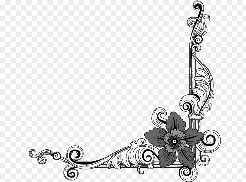 Silver Body Jewellery Line Art White PNG