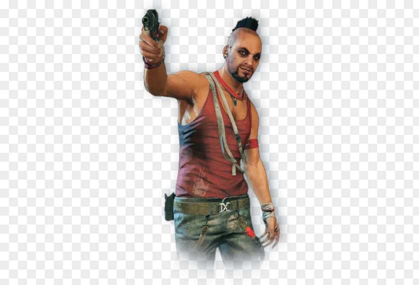 Far Cry Man Gun PNG Gun, man wearing red tank top clipart PNG