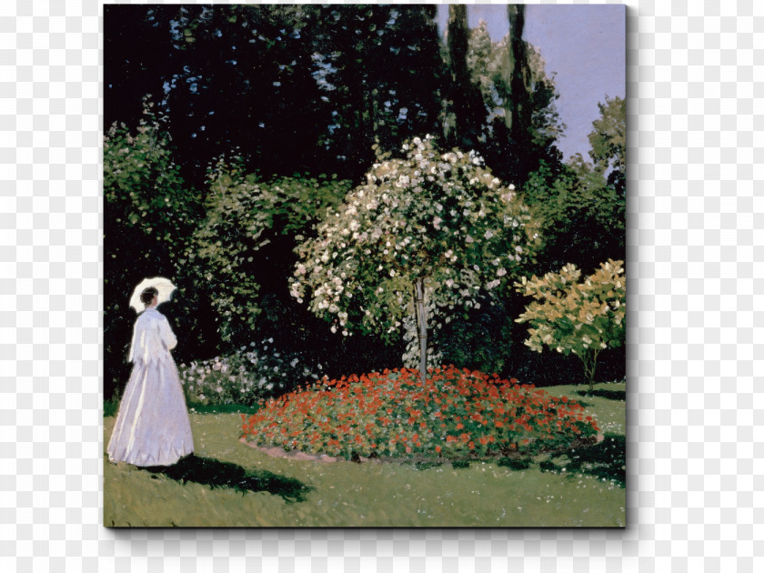Madame Monet And Her Son Jeanne-Marguerite Lecadre In The GardenWater Lilies Garden At Sainte-Adresse Artist's Giverny Water Woman With A Parasol PNG