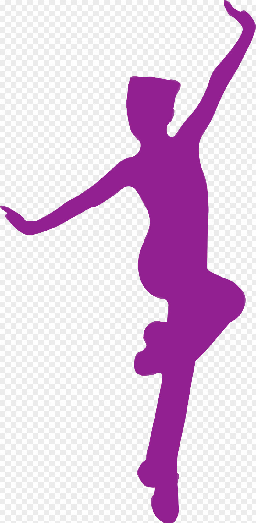 Silhouette Purple Ballet Dancer Clip Art PNG