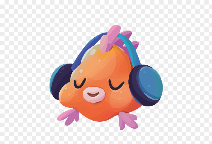 Wearing Headphones Little Monster Headset Illustration PNG