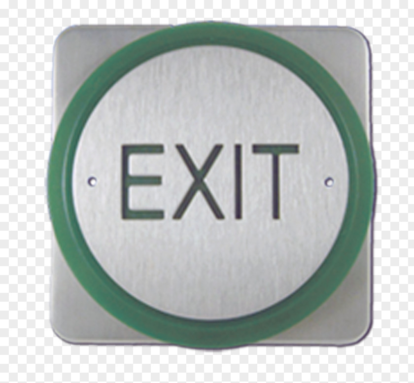 Button Exit Sign Emergency Sticker PNG