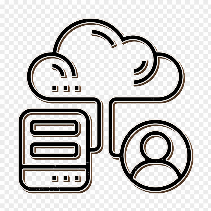 Cloud Service Icon Hybrid PNG