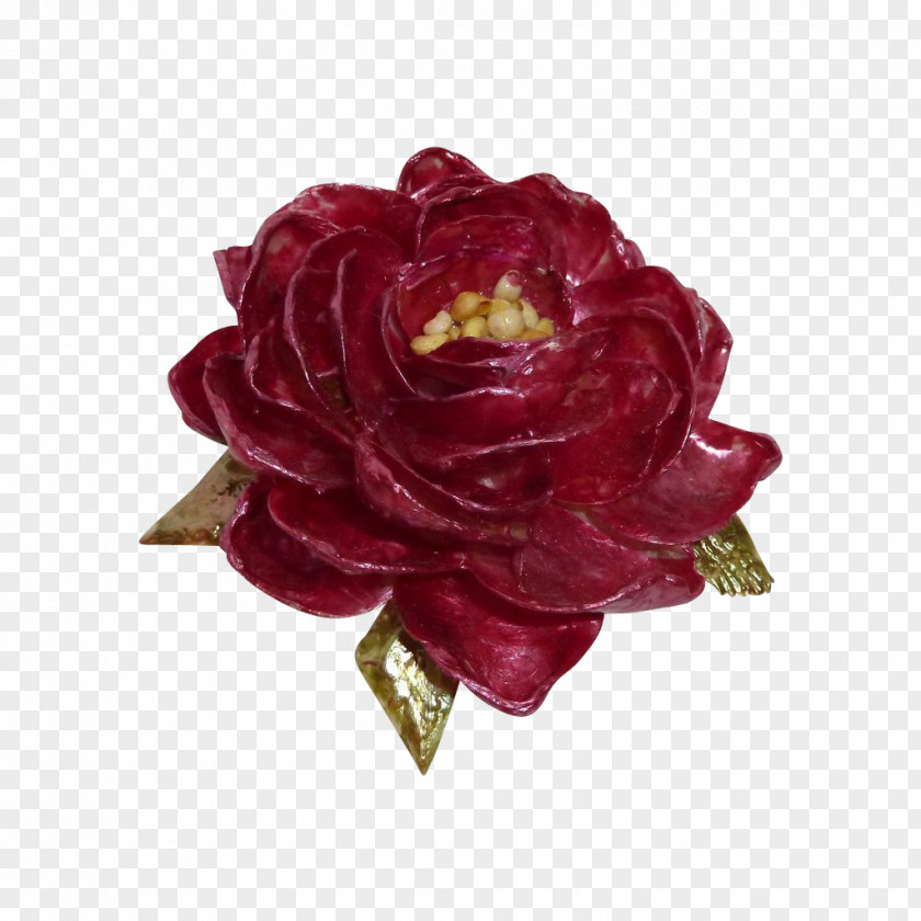 Handpainted Flowers Flower Centifolia Roses Painting Jewellery Pin PNG