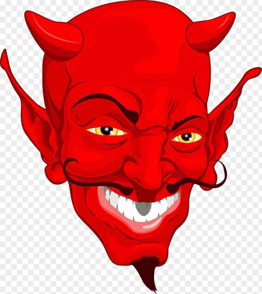 Red Satan Head Lucifer Devil Clip Art PNG