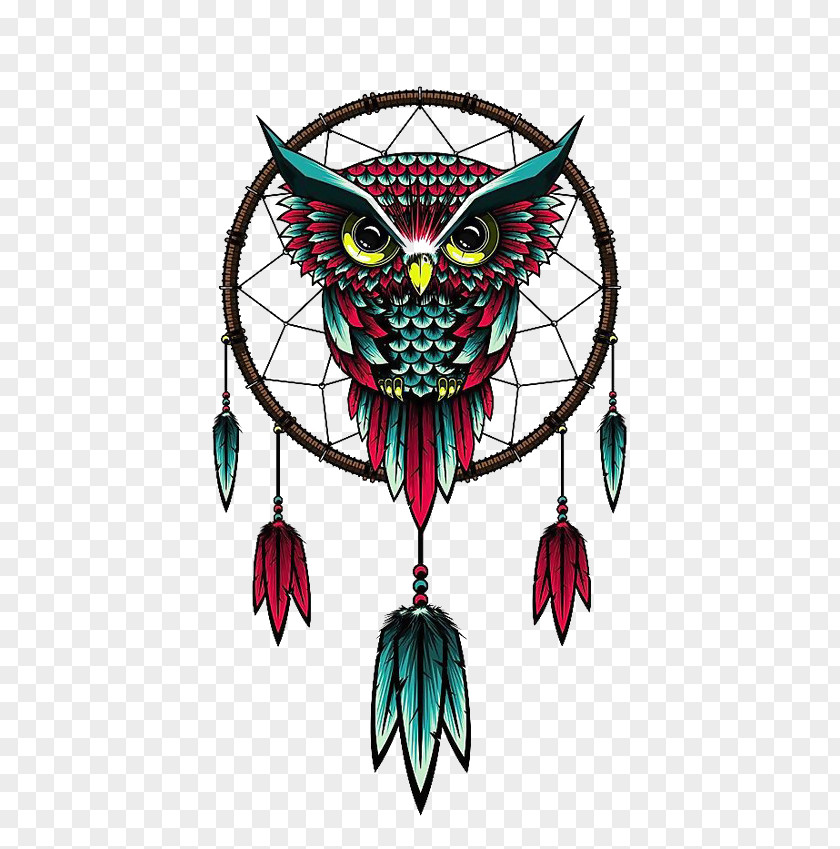 China Wind Dreamcatcher Owl T-shirt Wallpaper PNG