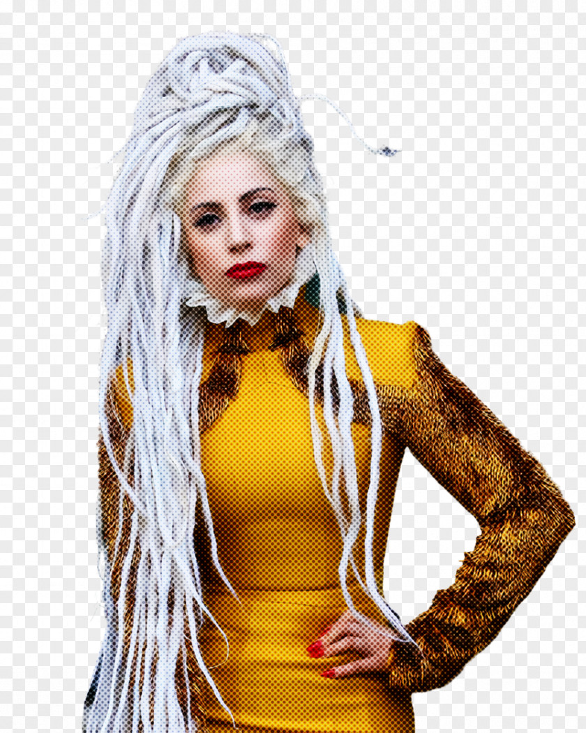 Fashion Long Hair Yellow Blond Clothing Model PNG