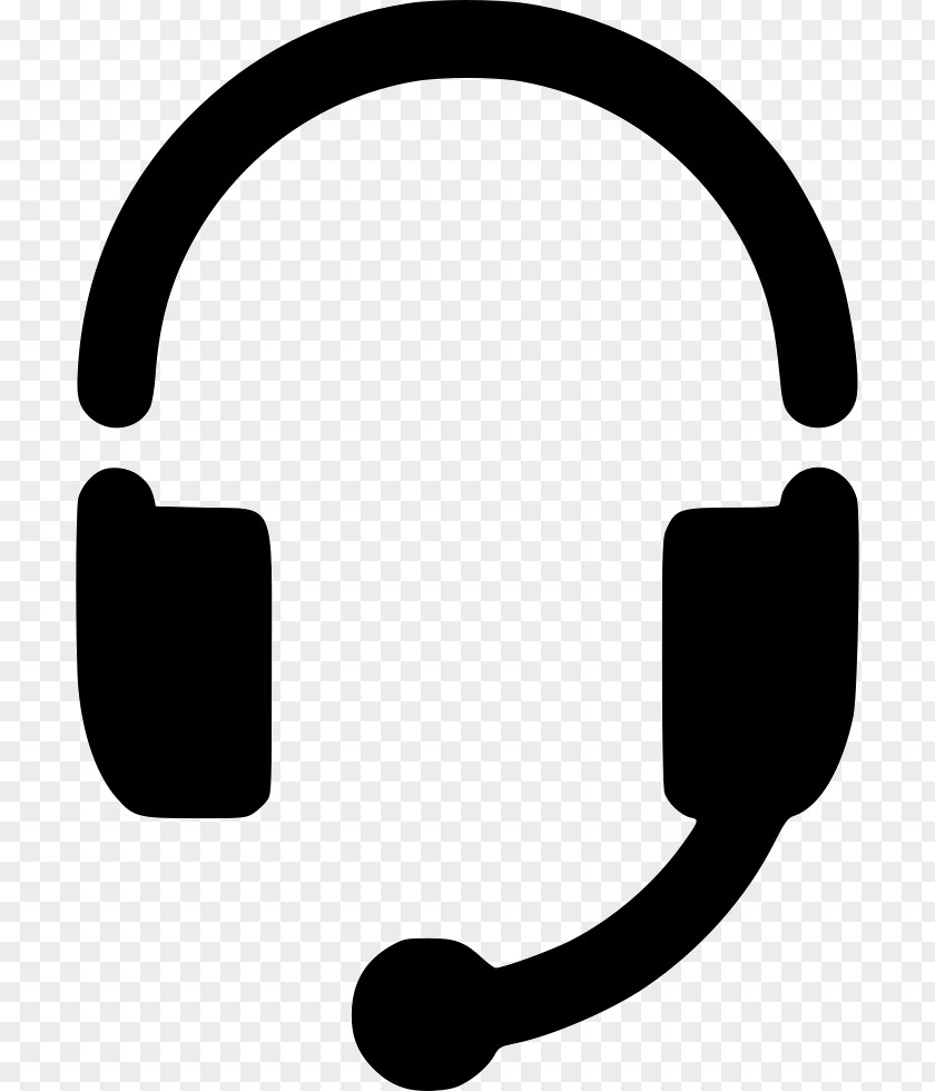 Line Art Blackandwhite Headphones Cartoon PNG
