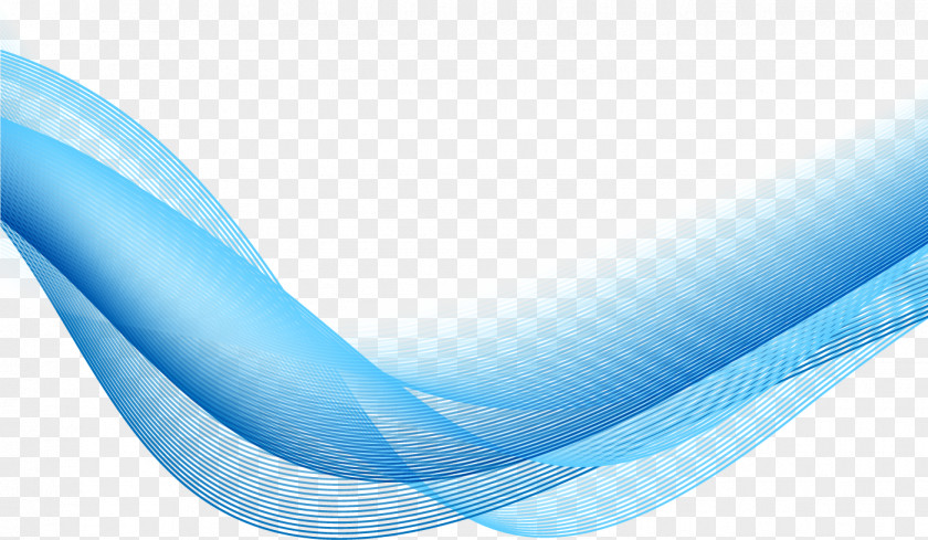 Blue Wavy Lines PNG