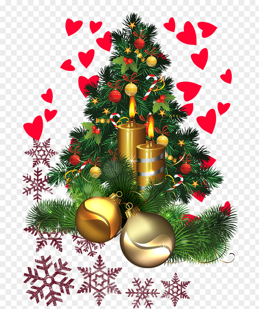 Christmas Tree Covered With Gifts And Red Love Gift PNG