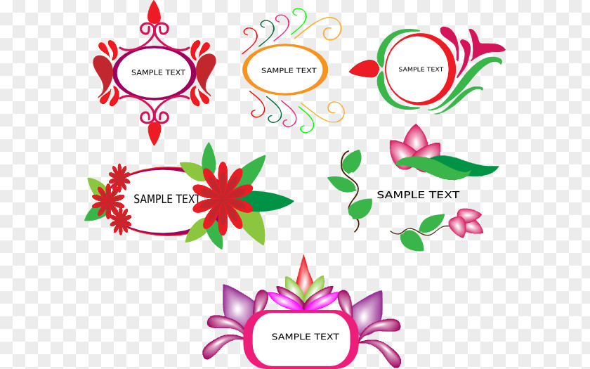 Floral Design Flower Gift Card Ribbon PNG
