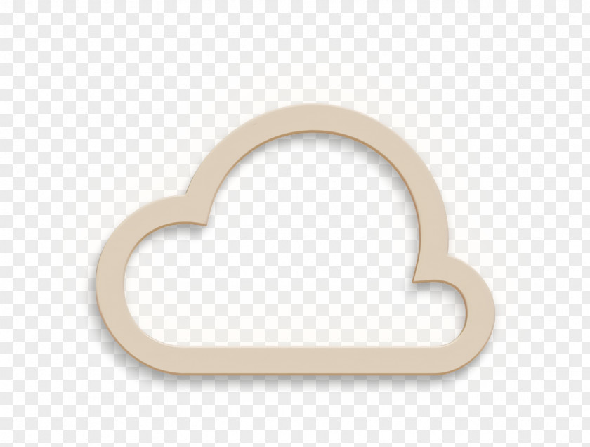 Rectangle Beige Cloudy Icon Forecast Weather PNG