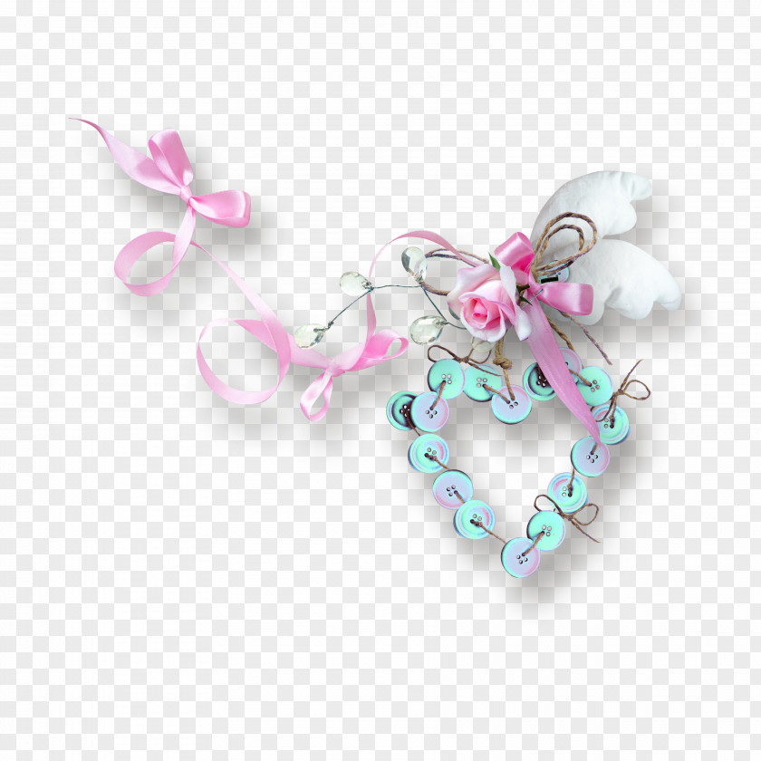 Decorative Ribbon Heart Buttons Valentines Day Romance Film Clip Art PNG
