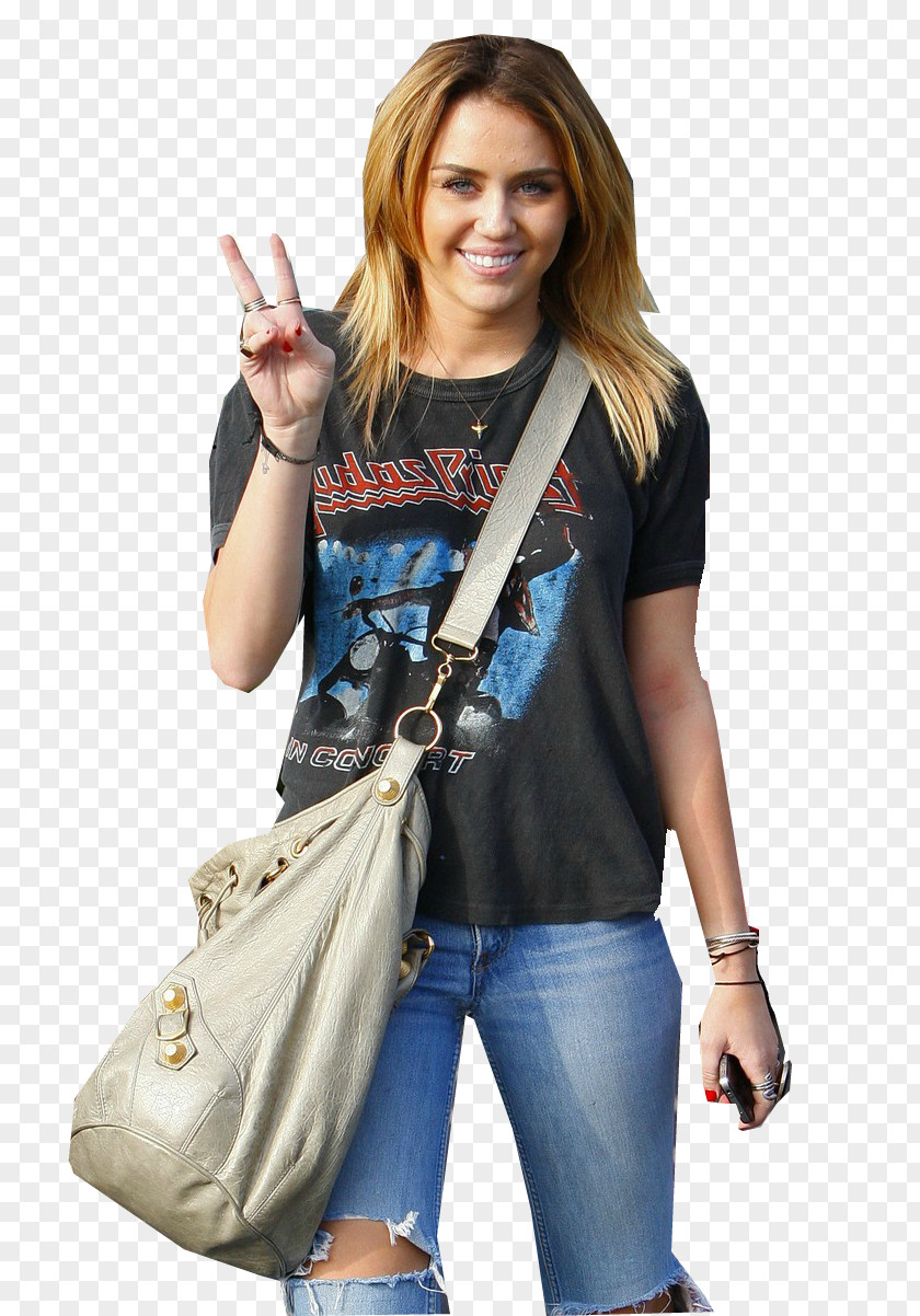 Miley Cyrus T-shirt Jeans Los Angeles Heavy Metal Subculture PNG