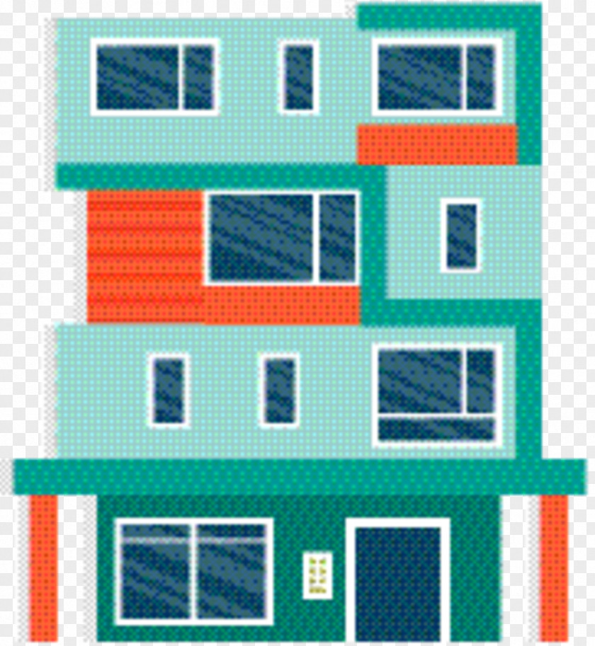 Rectangle House Cartoon PNG