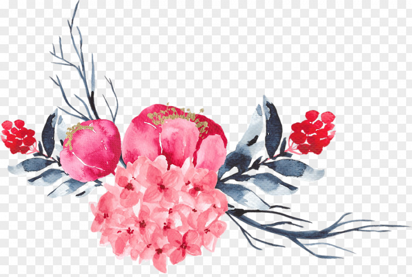 Watercolor Iftar Illustration Floral Design Cut Flowers Artificial Flower Bouquet PNG