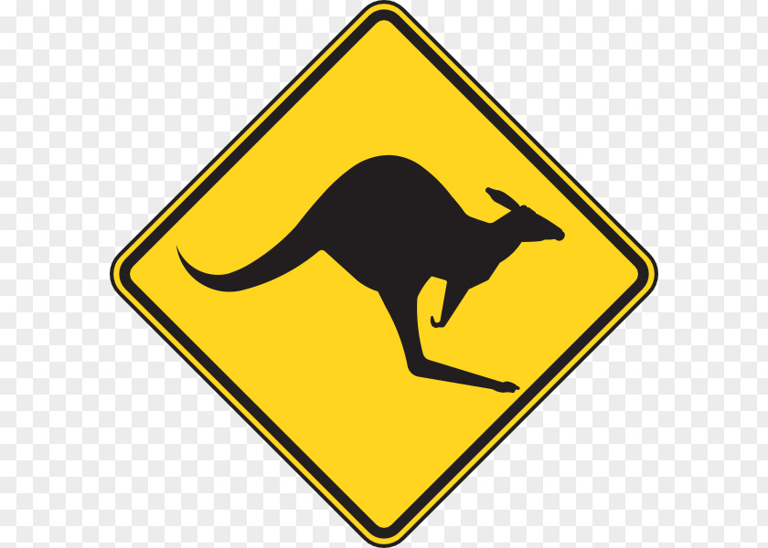 Winding Road Clipart Kangaroo Warning Sign Traffic Clip Art PNG