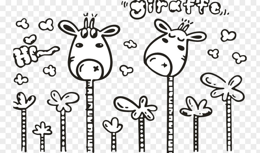 Cartoon Giraffe Northern PNG