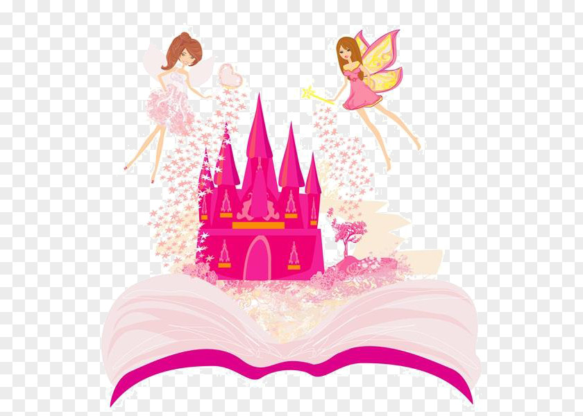 Cartoon Magic Castle Flower Fairy Tale Illustration PNG