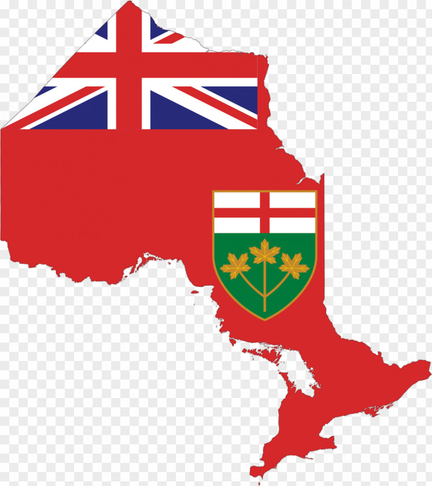 Map Flag Of Ontario PNG